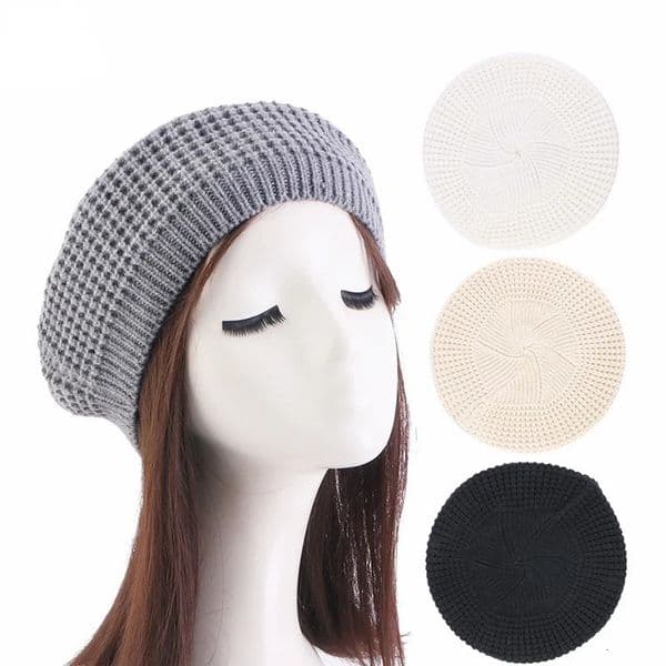 Autumn and winter knitted warm womens beret Skullies Beanies for girl 250923BJ