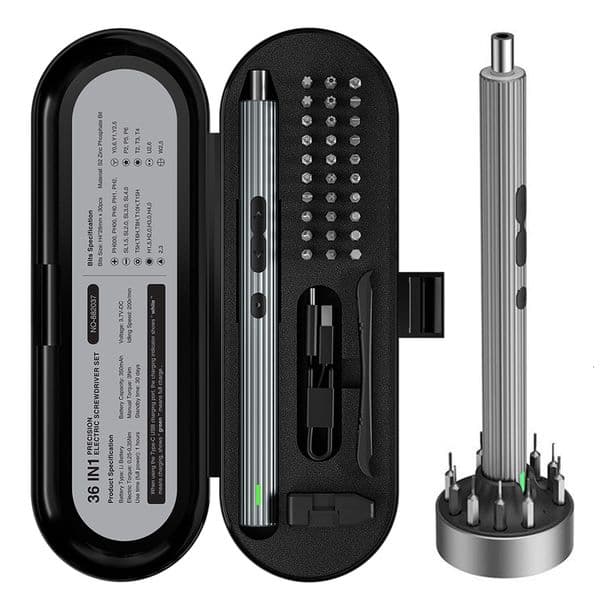 Screwdrivers Electric S2 Steel Bits Precision Driver Set Magnetic Multitool with LED Light Repair Tools 230510