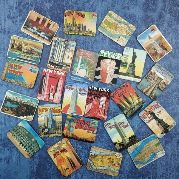 24 Pcs fridge magnets set York scenery home deco tourism souvenir magnet for refrigerators magnet magnetic sticker paste 240228