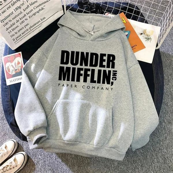 The Office Dunder Mufflin INC Paper Hoodie Dwight Schrute Sweatshirt Men Women Hoodies Casual Pullover Hooded Sweater 2501008