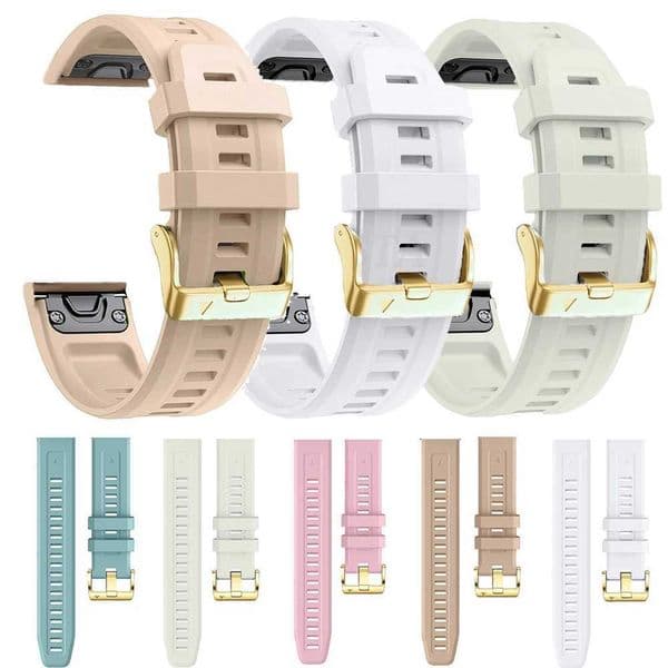 20mm Champagne Gold Buckle Smart Watch Strap For Gin Fenix 7S 6S Epix Gen Pro 242mm S70Quickfit Silicone Bracelet WristbandXJ251009