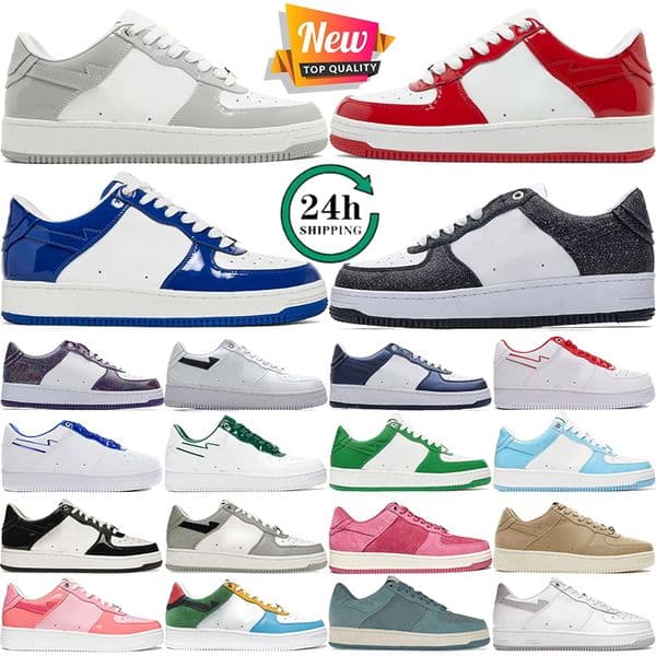 Designer shoes for womens mens trainers Platform Sneakers patent leather Bordeaux grey Comics yellow blue red Grey Green Jogging Casual Shoe Size 36-45