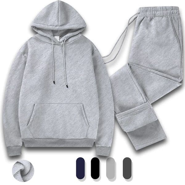 Tracksuit Men 2 Piece Set Big and Tall Long Sleeve Hooded Activewear Suits Gym Workout Training Stretchy Outfits 250929