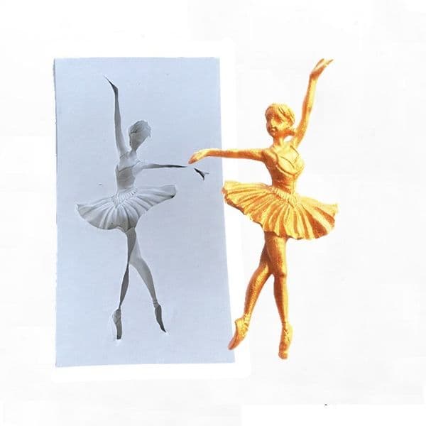 2026 Little Swan Ballet Girl perfume Silicone Fondant Cake cologne Chocolate Soap Mold Baking Tool Decoration Free Shipping