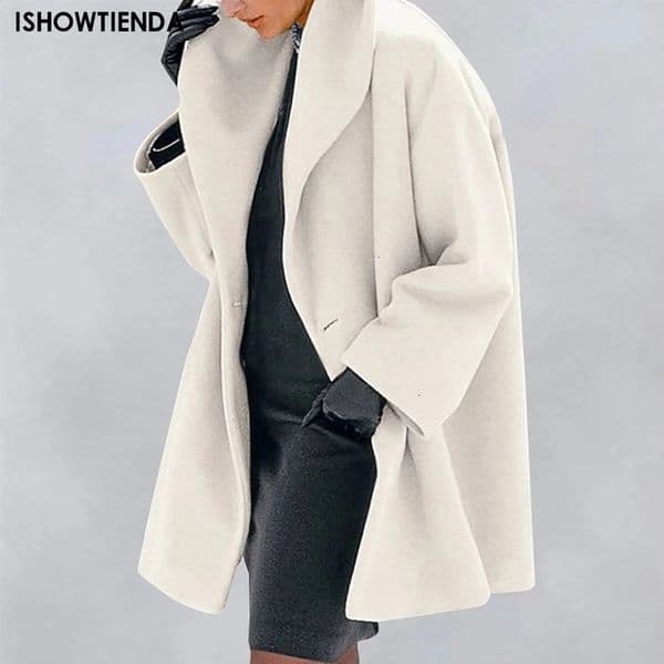 Womens hooded jacket womens winter wool trench warm ultrathin long 240826wtt