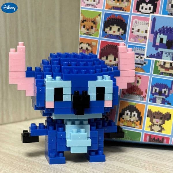 Disney Anime Princess Building Blocks Stitch Mickey Mouse mini Action toy Figures Blocks Toys Bricks Assemble Toys Kids Gifts H251008
