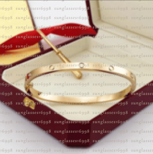 Nail Bracelet Bangle Designer Jewelry luxury classic fashion bracelt oval Moissanite18k gold silver rise stainless steel cuff braclet jewlery for woman 17 19 size