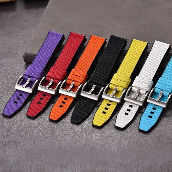 STAPELP FKM Texture Hybrid Rubber Watch Straps 181920212224mm Quick Release FKM TOPFKM Base Perfect Fit Flat End UniversalXJ251009