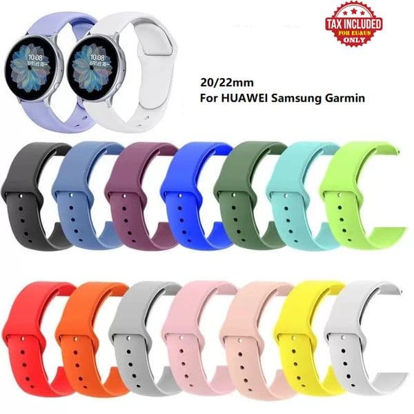 20mm 22mm Silicone Watch Bands Quick Release Replacement Wristband, universal soft Rubber Sport Watch Strap for Women Men competible with Samsung Garmin watch