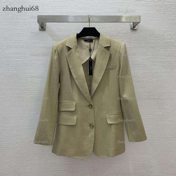 Autumn Office Women's Outfit Blazer Designer High-Quality Fashion Khaki Trench Coat Fabric Warm Windproof Design Turn-Down Collar Women's Clothing