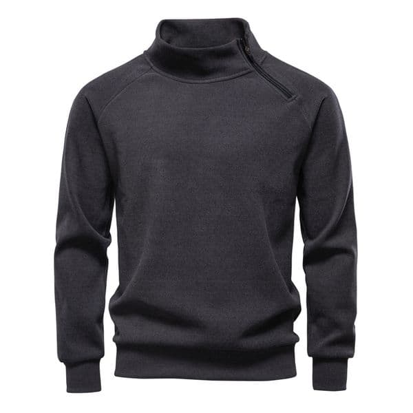 2025 Autumn Winter New Foreign Diagonal Zipper Fleece Thick Sweatshirt Stand Collar Designer Shirt Trendy Designer Hoodie Men's Jacket Coat
