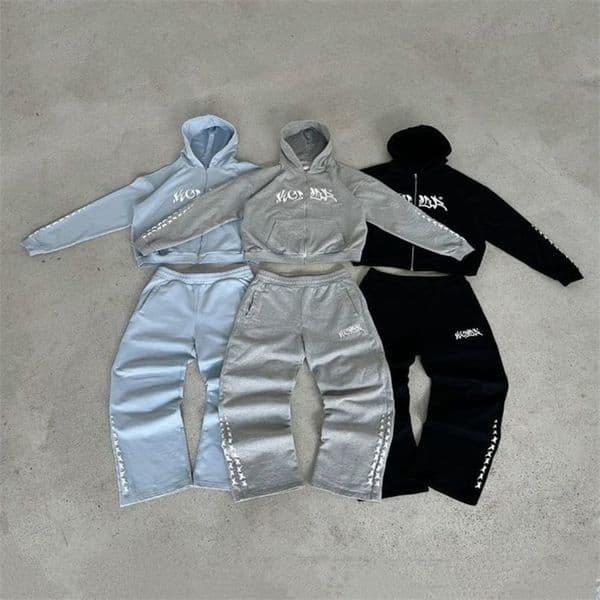 Womens Grey Fleece Lined Hoodie Set Winter Warm Sporty Casual TwoPiece Outfit Stylish Comfortable Loungewear Activewear Y2K 250924BJ