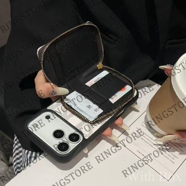 Designer iPhone Phone Case 17 16 Pro Max Hi Quality Leather Card Wallet Purse 19 18 17promax 17pro 16pro 15pro 14pro 13pro 12pro 15 14 13 12 Plus Air Promax with Box HY 103