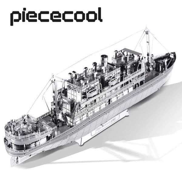 Piececool 3D Metal Puzzle The Crossing Model Kits Ship Jigsaw Toys for Adult Building Kits DIY Gifts for Teen X251009