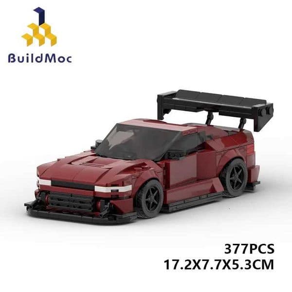 Buildmoc Technical Car Speed Red Supercar Bricks Model Building Blocks Toys for Children Boys Gifts Toy City Car W251009