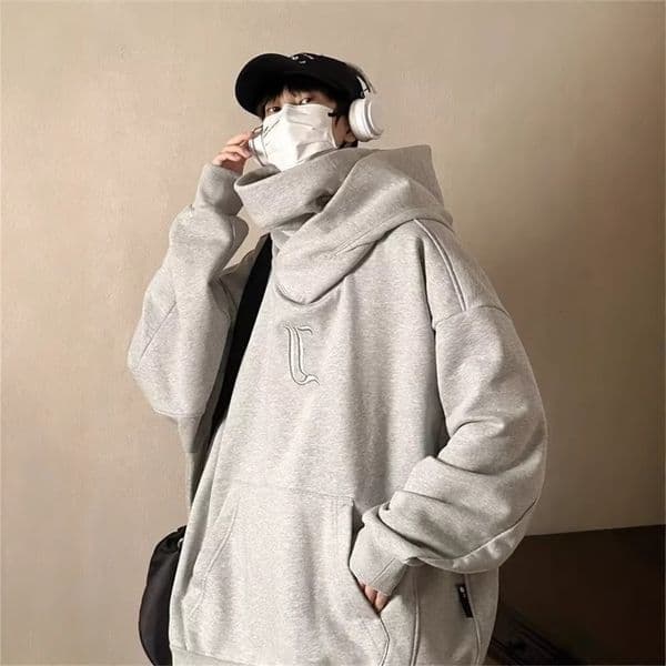 Designer Hoodie American High Street Jacket High Collar Hooded Sweatshirt Unisex Spring Designer Shirt Autumn Oversize Trendy Versatile Casual Top