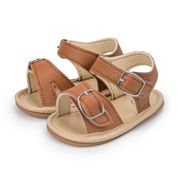 Newborn Baby Sandals Shoes Infant Girl Boy Summer Happysteps Outdoor Rubber Learther Anti-slip Flat Soft Toddler First Walkers Sandals Sizes 0 - 18 Months H0720