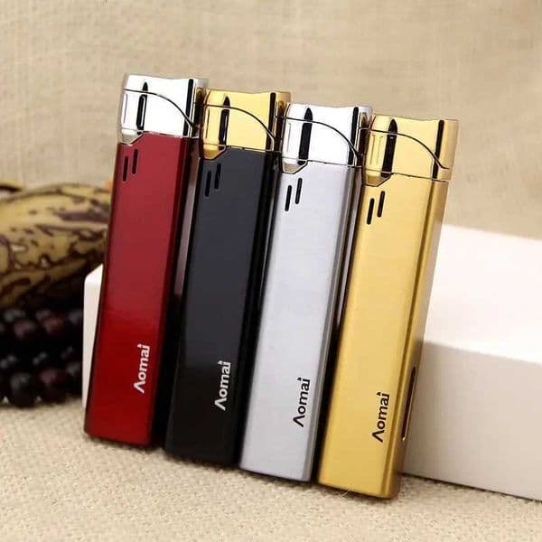Metal Mini Windproof Jet Blue Flame Turbo Butane Gas Torch Lighter Visible Gas Window Portable Cigar Lighters Smoking Mens Gift W251009