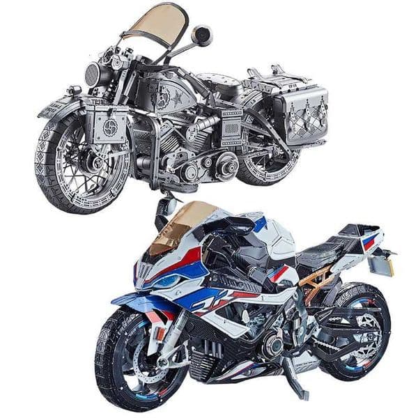 DIY 3D Metal Puzzle King of Electrical Control Military Motorcycle Miniature Building Kits Jigsaw Toys For Boys Birthday Gifts X251009