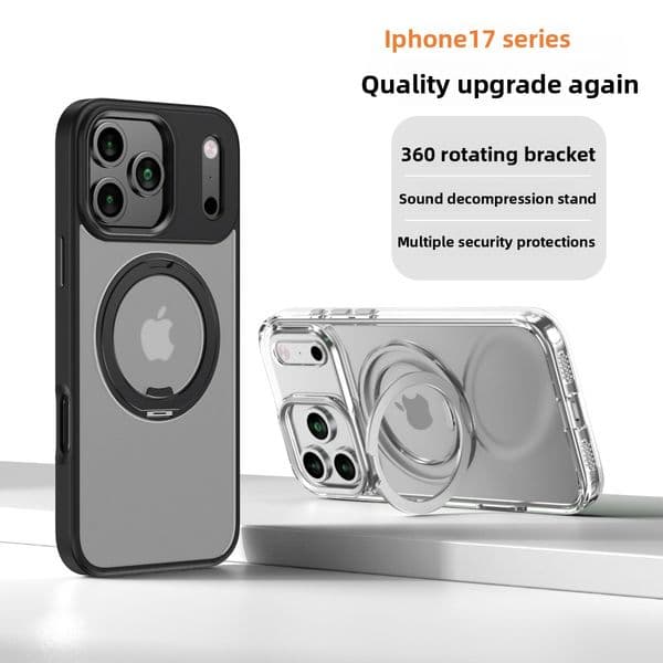 New compatible iPhone Pro Max phone case rotating magnetic bracket Apple pivot case