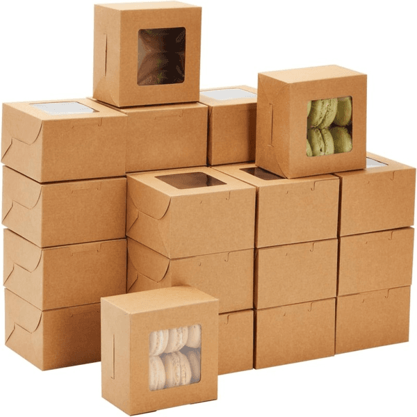 Cookie tins with windows pastry containers and cupcake boxes are suitable for packaging baked goods