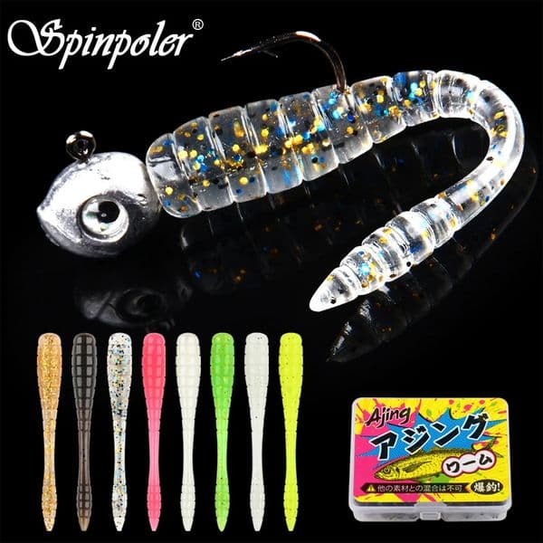 Spinpoler 48cm Ajing Soft Fishing Lure Mini Plastic Bait Tpr Rockfishing Stream River Sea Smaller Predators Drop S Tackle 251008