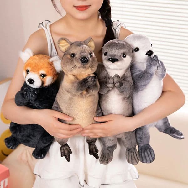 Animals to Thank for Blessing Plush Toys Red Panda Otter ShortTailed Kangaroo Sea Otter Plush Animals Lifelike Bless Luck Gifts251010BJ