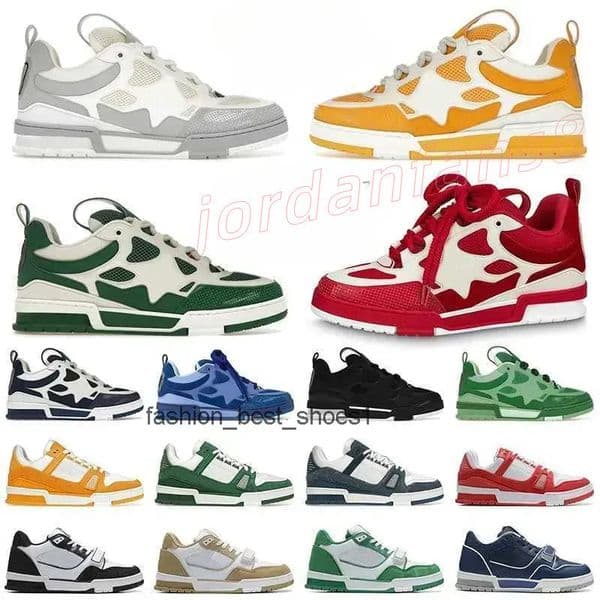 top lvs shoes quality man shoes sneakers calfskin men fashion travel trainer 1V8 shoes luxury casual shoes genuine running classic dermis skateboard3546