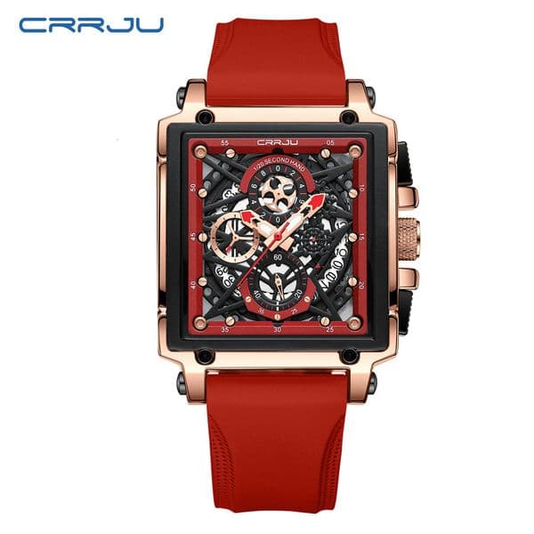 CRRJU/Kajun 2312 Unisex Waterproof Calendar Tape Couple Multifunctional Watch