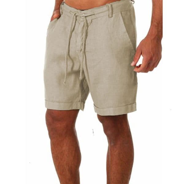 KB Mens Cotton Linen shorts Pants Male Summer Breathable Solid Color Trousers Fitness Streetwear S4XL 250218