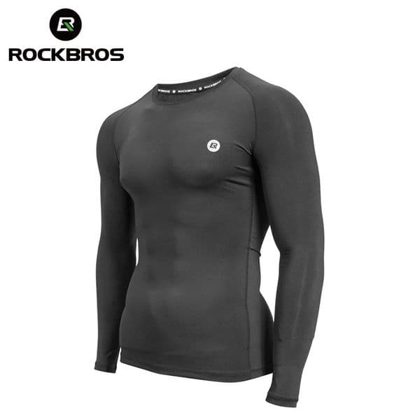 ROCKBROS Cycling Base Layer Long Sleeve Warm Bike Underwear Fleece Sports Bike Shirt Keep Warm Racing Bicycle Shirt 251008