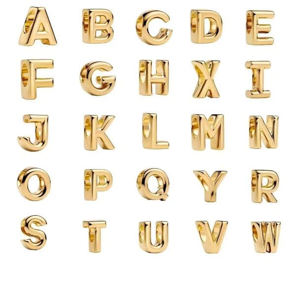 925 Silver 26 Letter AZ Alphabet Beads Charm Fit Original Necklace Bracelet Bangle Accessories DIY Jewelry For Women 251011