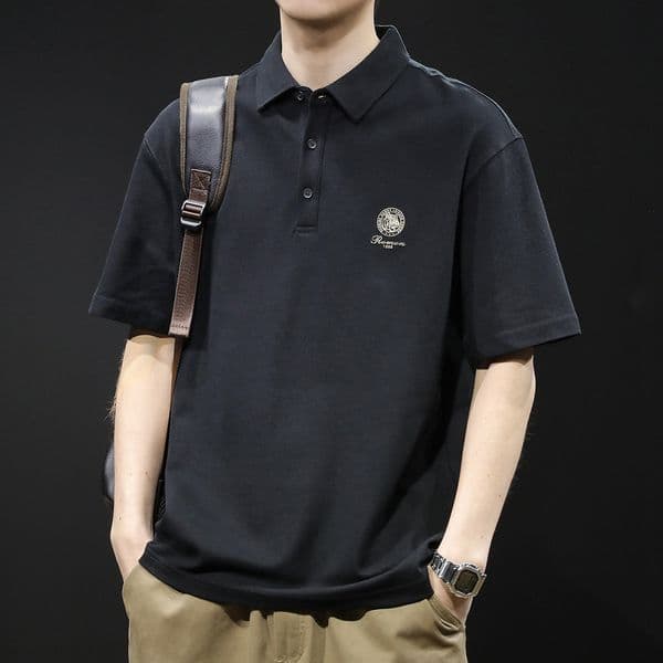 High-end Polo Designer Hoodie Shirt Men's Short-sleeved T-shirt Men's Summer Loose Large Size Trendy Brand Designer Shirt 2025 New Men's T-shirt Men's Clothing