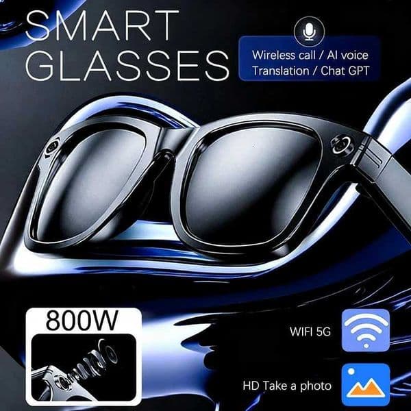 8MP AI Smart Glasses With Camera Video Recording 100 Languages Translation Sunglasses Bluetooth Calling Music Play For X251011