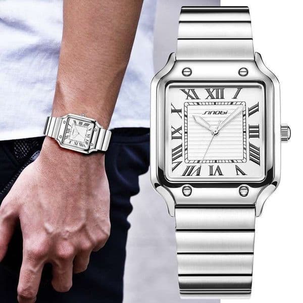 Sinobi Business Roman Square Luminous Waterproof Guangzhou Quartz Men's Watch