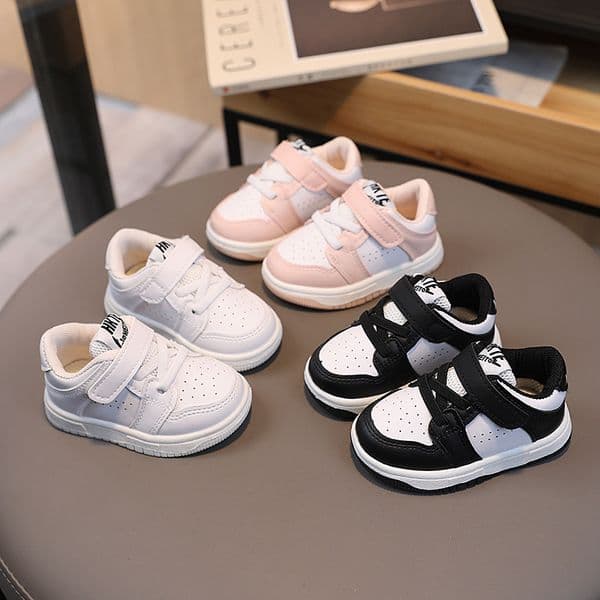 Toddler Kids Infants Fashion Design Walking Shoes Sneakers White Pink Black Casual Shoes Cutefeet Newborn Children Outdoor Board Shoes Sizes US1C-US9C C01037
