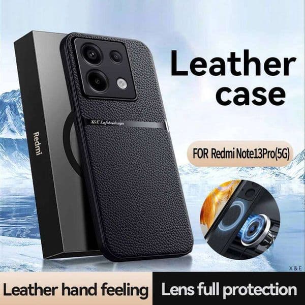 Magnet Leather Case For Xiaomi Redmi Note 14 Pro 5G 13 12 11 11S 12C 3C Poco X7 X4 M6 4G Magsafe Magnetic Charge Soft Back Cover