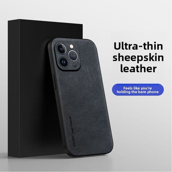 New Apple Pro Max Phone Case Pro Sheepskin Men's Full Protection and Anti Drop Feeling Business Women's Phone Case