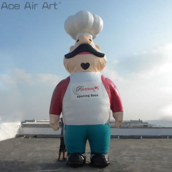 Restaurant or Food Festival Giant Inflatable Cartoon Chef for Advertisement and Decoration
