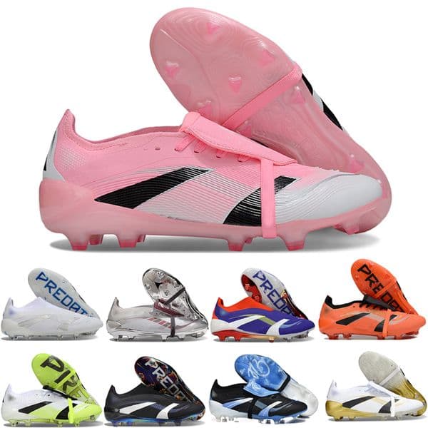 New Style Football Boots Soccer Boots 25 Accuracy+ Elite Tongue FG Boots Metal Spikes Cleats Mens Football Shoes Soft Leather Soccer Shoes