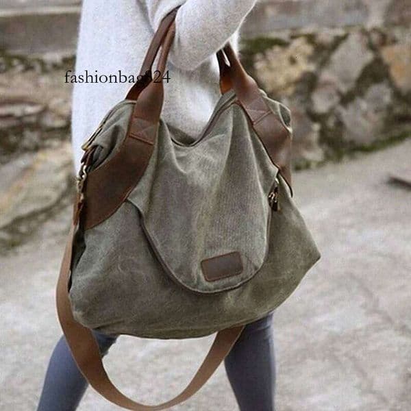 2024 Brand Large Pocket Casual Tote Women's Shoulder Handbags Canvas Capacity for Messenger Bags Women Bag
