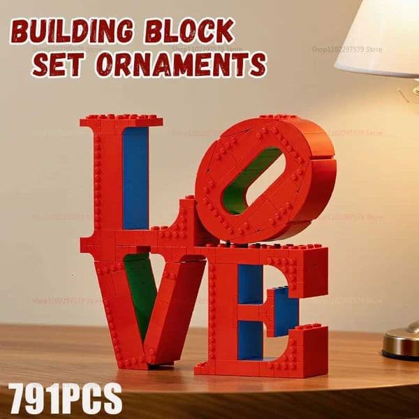791PCS Love Scpture Art Craft Model Set Creative Building Block Toys Ideal Vntines Christmas Gifts for Girls Bedro Decor Y251013