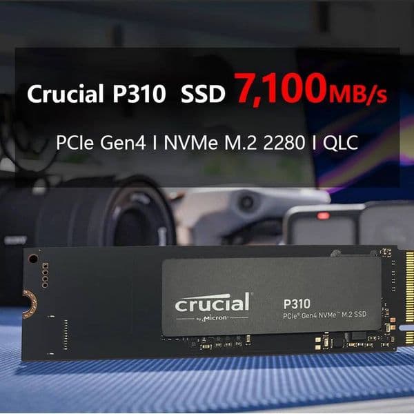 Crucial P310 1TB 2280 PCIe Gen4 3D NAND NVMe M2 SSD Up to 7100 MBs Internal Solid State Drive PC OEM Pack