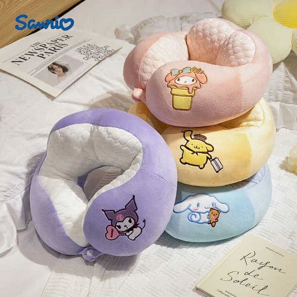 Sanrio Anime Cartoon My Melody Cinnamoroll Kuromi UShaped Pillow Creative New Office Bedroom Neck Pillow Portable Pillow Gifts L251013