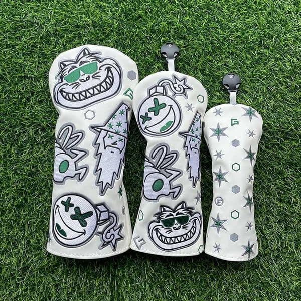 2026 New New Caterpillar Cat Wizard Golf Club 1 3 5 Wood Outdoor Headcovers Driver Fairway Woods Cover PU Leather High Quality Putter Head outdoor Covers S25101