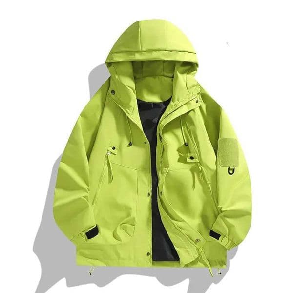 Mens Casual Trendy Spring Autumn Korean Version Hooded Storm Coat Personality Waterproof Windproof Loose Fit Coat Y251013