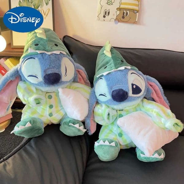 Disney New Cute Dinosaur Sleepwear Lilo Stitch Plush Doll Toy Summer Dream Series Large Plushies Pillow Kids Birthday Gifts H251013