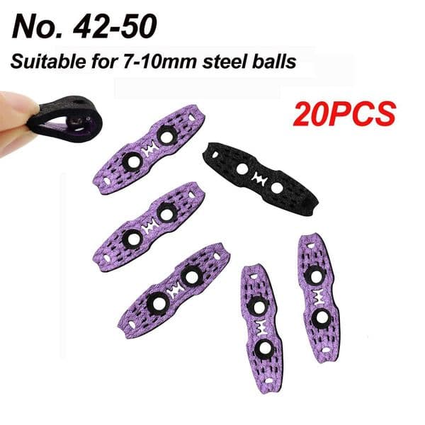 20PCS Multisize Purp Positioning Steel Ball ather Bag Slingshot Accories Slingshot Rubber Band Making Accories Y251013