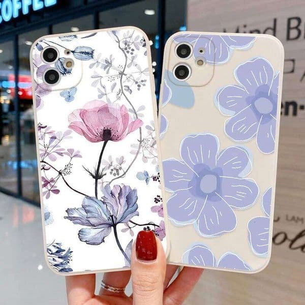 Flower Soft Phone Case For Samsung S24 Ultra S23 S22 Plus S21 S20 FE A55 5G A54 A53 A52 A35 A34 A33 A32 A15 A14 A13 Cover