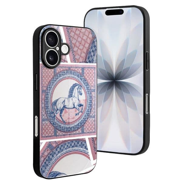 H Her horse Designer iphone case 17 16 case luxury case for iPhone 17 16 15 Pro Case: Customized glass style TPU style Phone Cases Slim Anti Yellowing Military A20